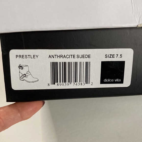 Dolce Vita Prestley Black Suede Ankle Boots - Picture 11 of 11
